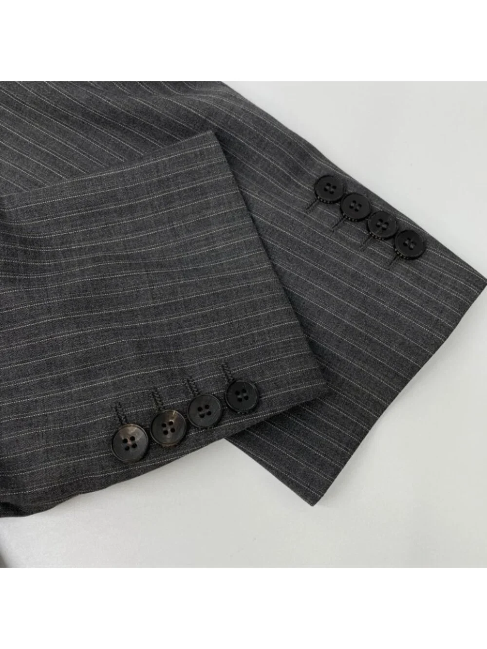 Gucci Gray Wool Striped Single Suit 46